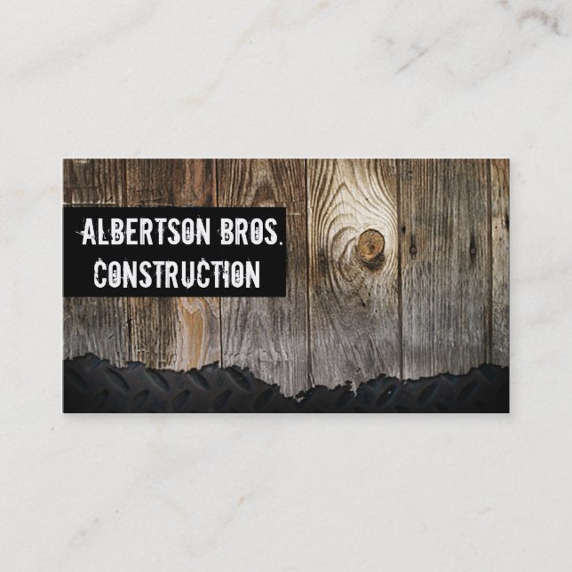 Construction Handyman Business Card (Front)