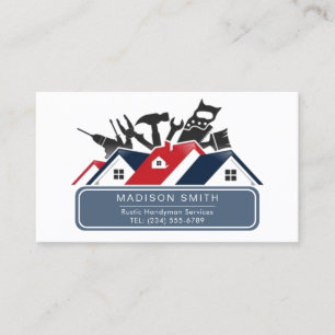 Construction Handyman Repair Tool Grunge Business Card