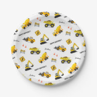 Construction Happy Birthday Custom Name Any Age