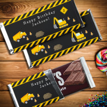 Construction Happy Birthday with Name and Age Boy