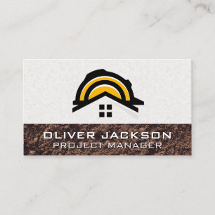 Construction Hard Hat   Real Estate Developer Business Card