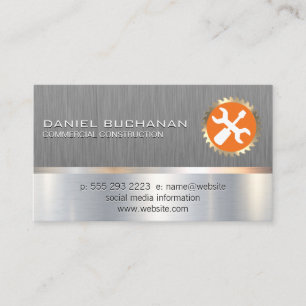 Construction Hardware Tools Metallic Business Card