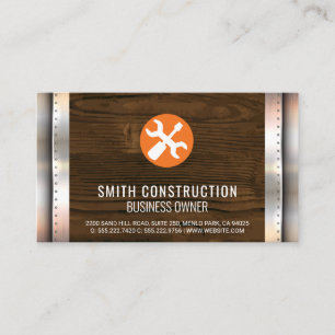 Construction Hardware Wood Metal Rivets Business Card