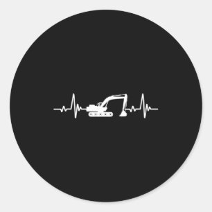 Construction Heart Valentines Day Construcion Site Classic Round Sticker