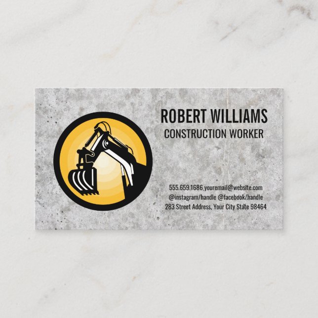 Construction | Heavy Machinery | Concrete Appointment Card (Front)