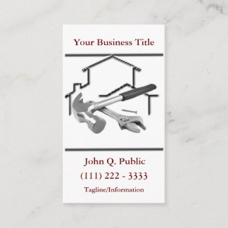Construction Home Repair Business Card