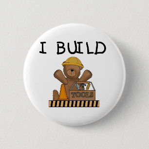 Construction I Build Tshirts and Gifts 2 Inch Round Button