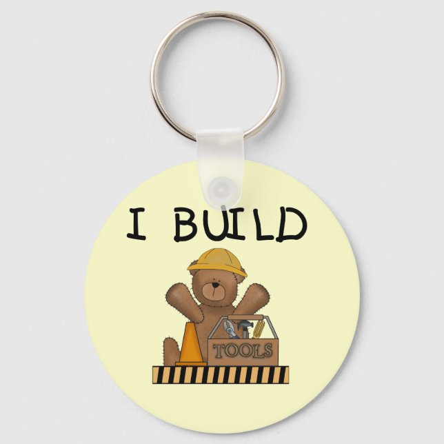 Construction I Build Tshirts and Gifts Keychain (Front)