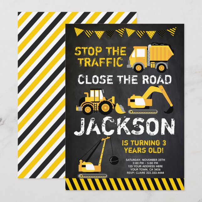 Construction Invitation (Front/Back)