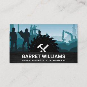 Construction Job Site   Hardware Building Tools Business Card