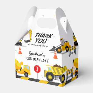 Construction Kids Any Age Birthday Party Favor Box
