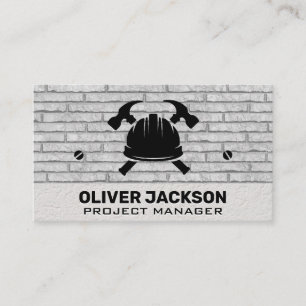 Construction Logo   Brick Wall  Business Card