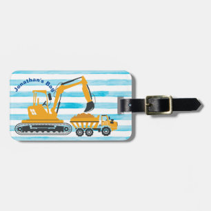 construction luggage tag personalization possible
