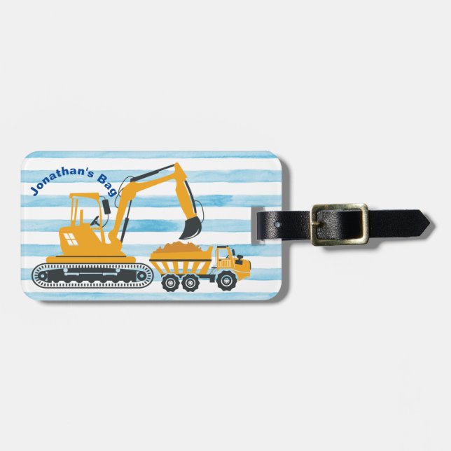 construction luggage tag personalization possible (Front Horizontal)