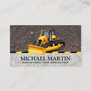 Construction Machinery   Excavator Business Card