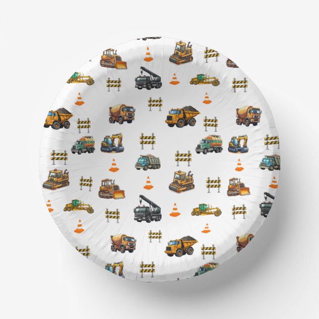 Construction machinery  paper plate (Front)