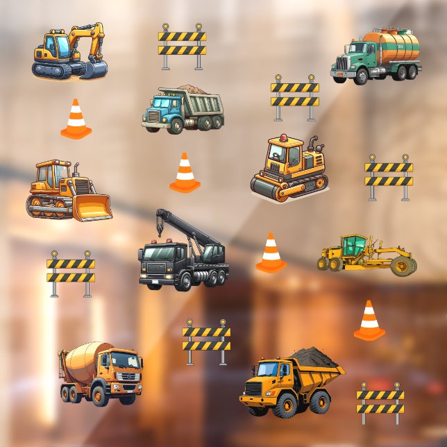 Construction machinery  window cling (Sheet 2)