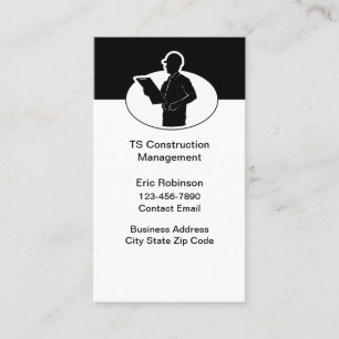 Construction Management Services Business Card
