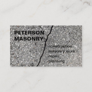 Construction - Masonry Business Card