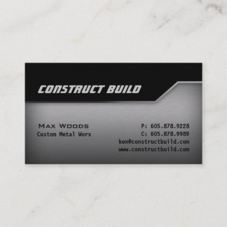 Construction Metal Business Card Angle Edge 2