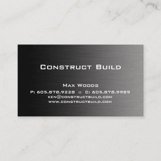 Construction Metal Business Card Professional