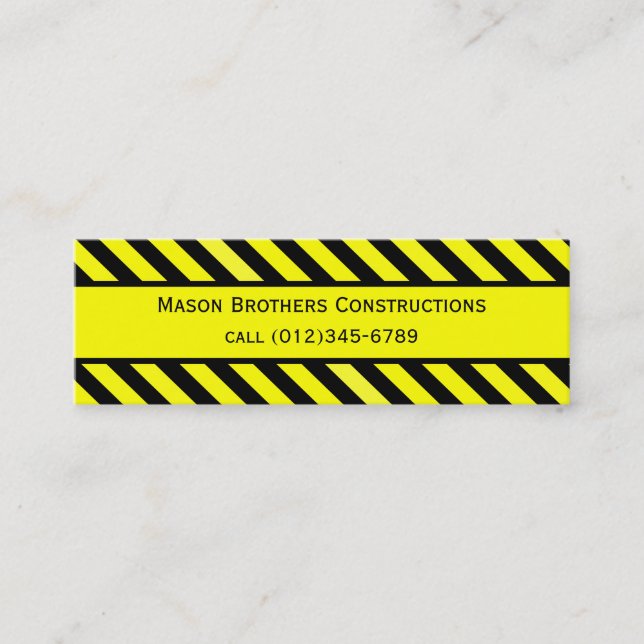 construction mini business card (Front)