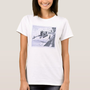 Construction of Brooklyn Bridge, New York (litho) T-Shirt
