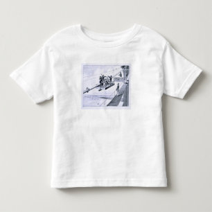 Construction of Brooklyn Bridge, New York (litho) Toddler T-shirt