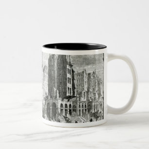 Construction of the Boulevard de Sebastopol Two-Tone Coffee Mug