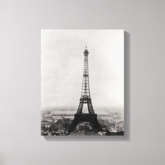 Construction of the Eiffel Tower Canvas Print (Front)