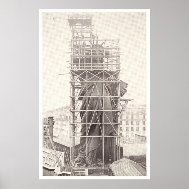 Construction of The Statue of Liberty Poster (Front)