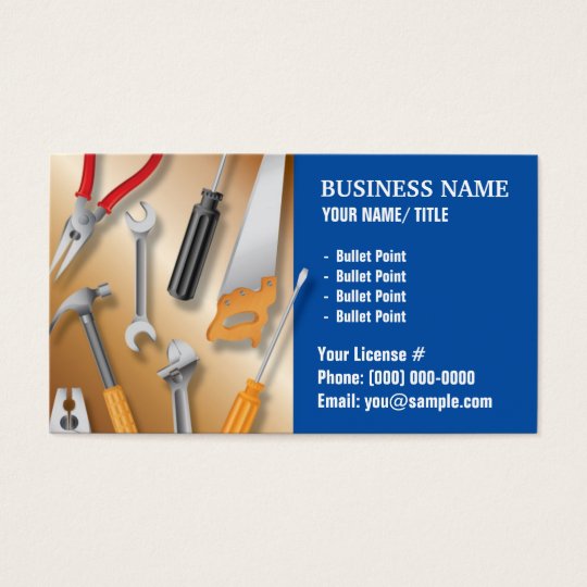 Construction or Handy Man Business Card