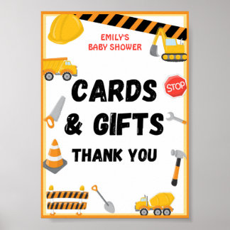 Construction Party Sign, Birthday, Baby Shower Poster