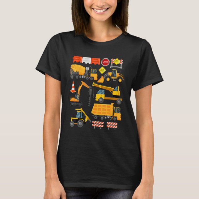 Construction Payloader Tractor Dumptuck Constructi T-Shirt (Front)