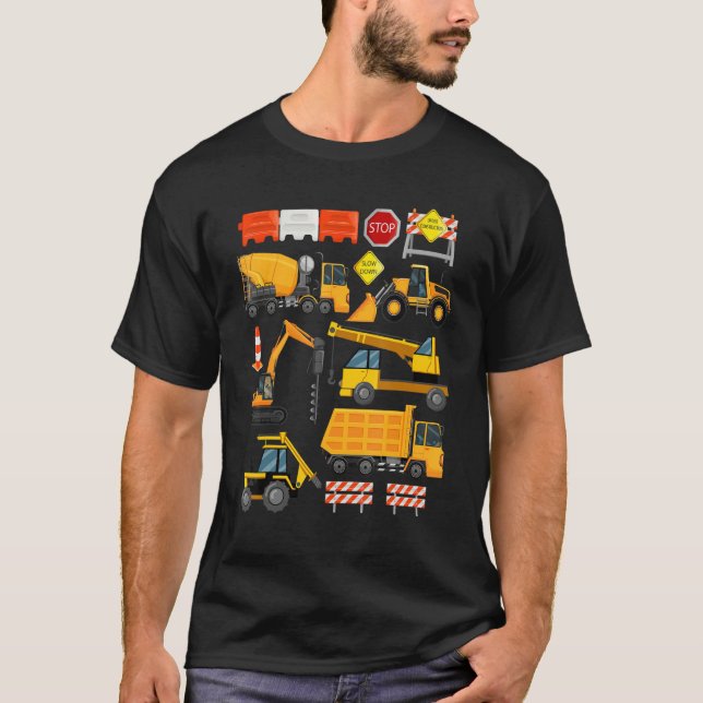 Construction Payloader Tractor Dumptuck Constructi T-Shirt (Front)