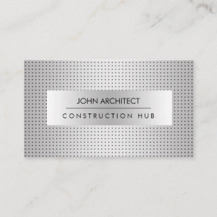 Construction Professional Modern Metal Builder Business Card