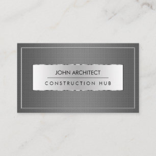 Construction Professional Modern Metal Builder Business Card