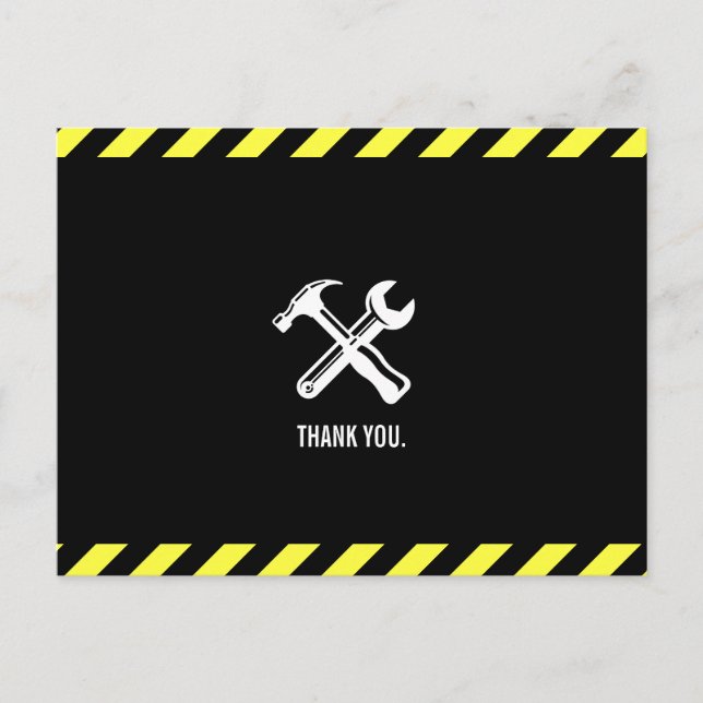 Construction Project Custom Thank You Postcard (Front)