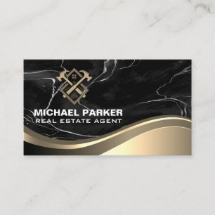 Construction Real Estate Marble Metal Business C Business Card