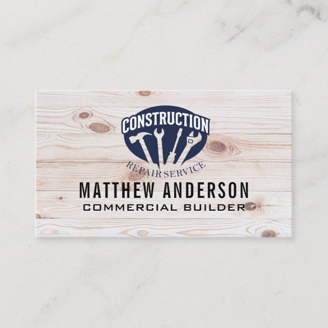 Construction Repair Tools | Builder | Engineer Business Card (Front)
