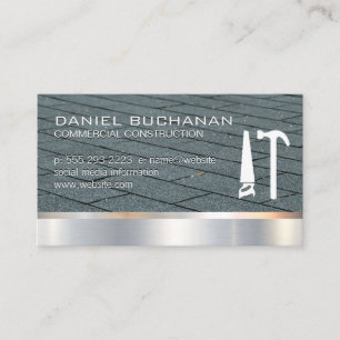 Construction   Roof   Saw Hammer Tools  Business Card