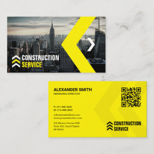 Construction Service, House Building, Realtor Business Card