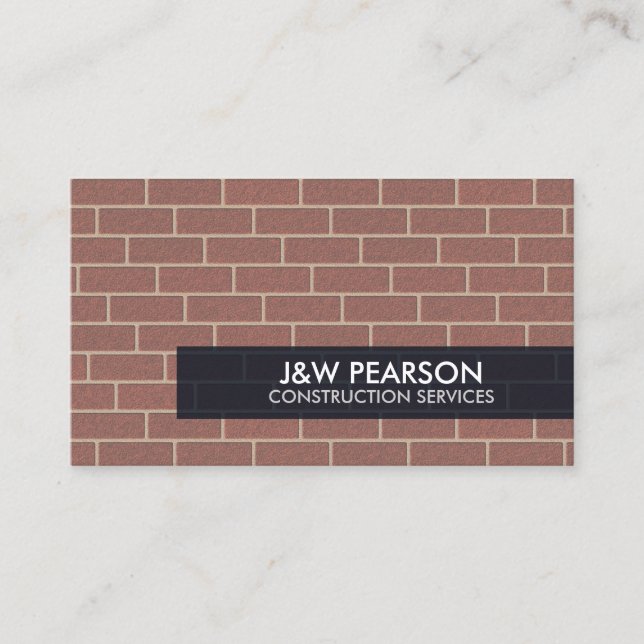 Construction Services Contractor Business Card (Front)