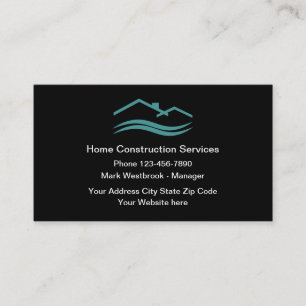 Construction Services Modern Business Cards