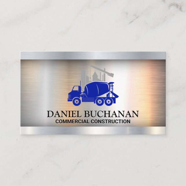 Construction Site and Vehicle Business Card (Front)