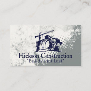 Construction site Builders Hat Contractor Business Card