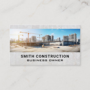 Construction Site   Builders   Real Estate Business Card