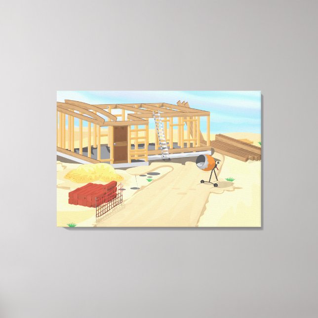 Construction Site Canvas Print (Front)