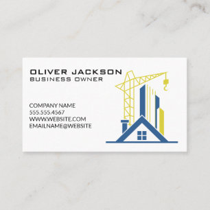 Construction Site   Commercial Buildings Business Card