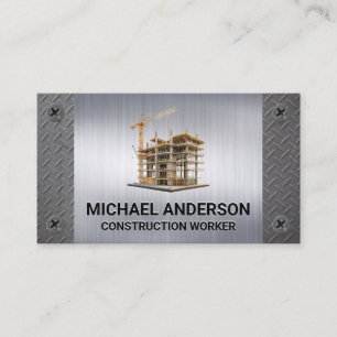 Construction Site   Metal   Screws Business Card